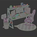 Practical Office Desk Setup With Dual Monitors Ergonomic Chair And Stationery Supplies