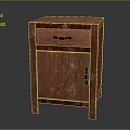 Vintage Wooden Entryway Side Cabinet with Drawer and Single Door Distressed Finish