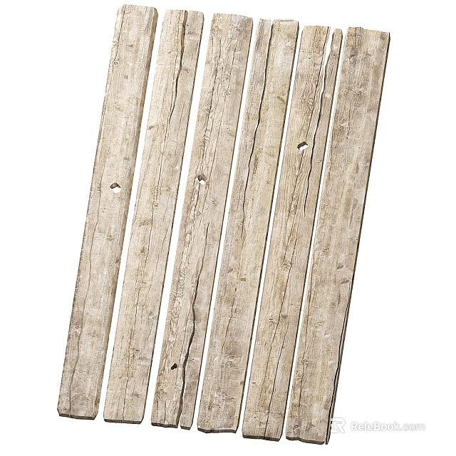 Natural Stone and Wood Materials with Organic Texture for Rustic Home Interior Design 3d model