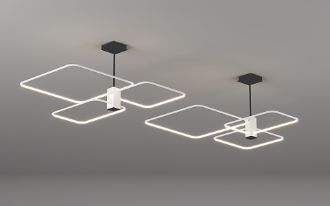 Creative semi-suction ceiling lamp 3d model