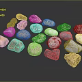 Various Colored Natural Stone Pieces With Diverse Shapes And Textures For Decoration