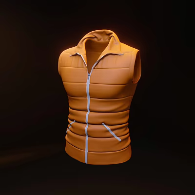 Modern Clothes Coat Vest 3d model