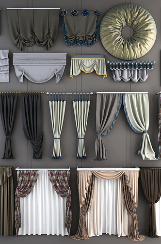 European curtain shutter combination 3d model