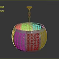 Hanging Modern Metallic Chandelier Furniture With Hollow Out Design And Golden Interior