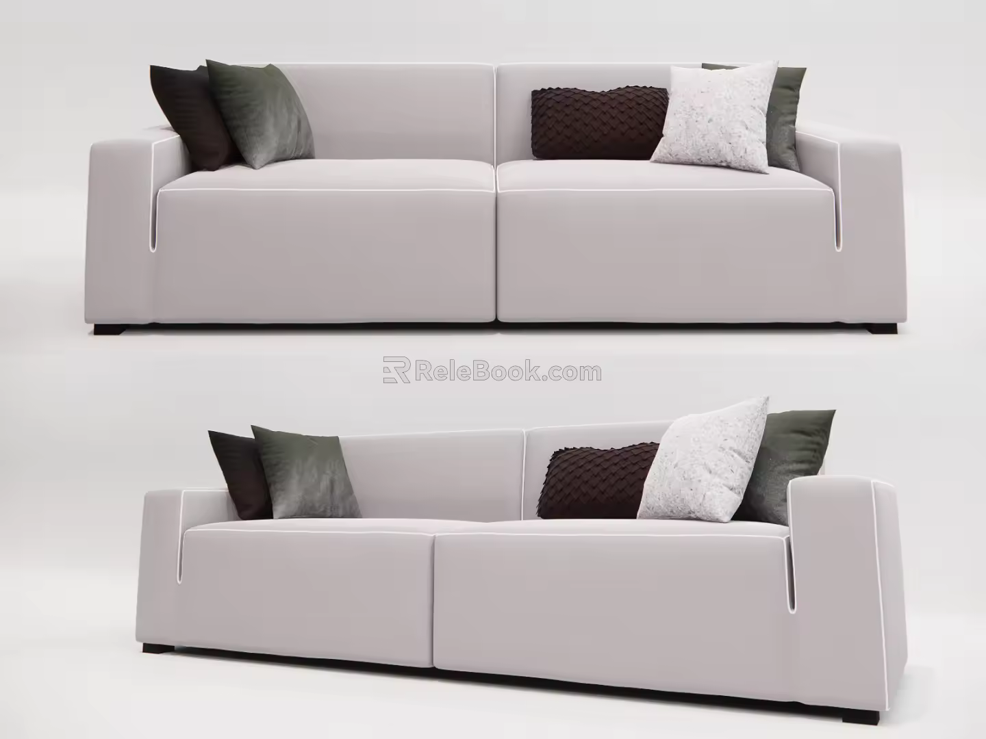 Modern double sofa 3d model