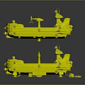Red Decorative Spacecraft Models With Colorful Details And Cosmic Design Elements