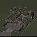 Traditional Chinese Ancient Architecture Complex With Symmetrical Courtyard Layout And Pagoda