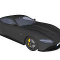 Sleek Modern Dark Gray Sports Car With Yellow Wheels And Dual Exhaust Design