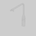 Modern Stainless Steel Faucet with Curved Spout and Sleek Surface for Kitchen or Bathroom Sink