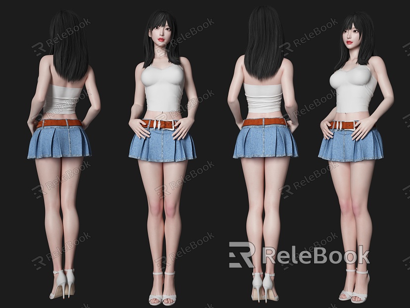 beautiful woman character model