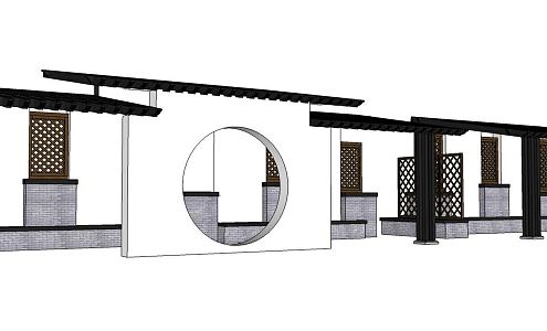 New Chinese style pavilion porch 3d model