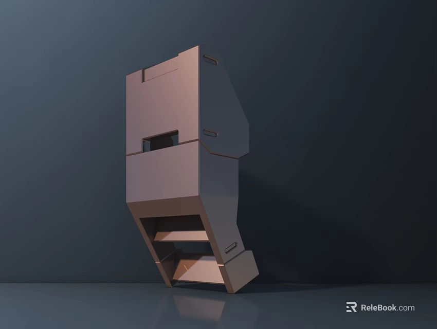 Smart Machine Featuring Modular Structure Metallic Finish Layered Components Modern Design 3d model