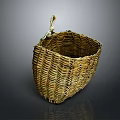 Handwoven Natural Fiber Basket With Handle For Daily Storage And Home Use