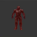 Green Armored Game Movie Character 3D Model Design With Detailed Features