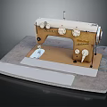 Vintage Industrial Sewing Machine With Bailey Brand Gray Platform And White Pedal