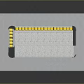Industrial Equipment With Gray Panel And Yellow Components On Silver Base