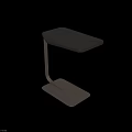 Modern Minimalist Side Table With Black Tabletop And Golden Metal Stand Square Base