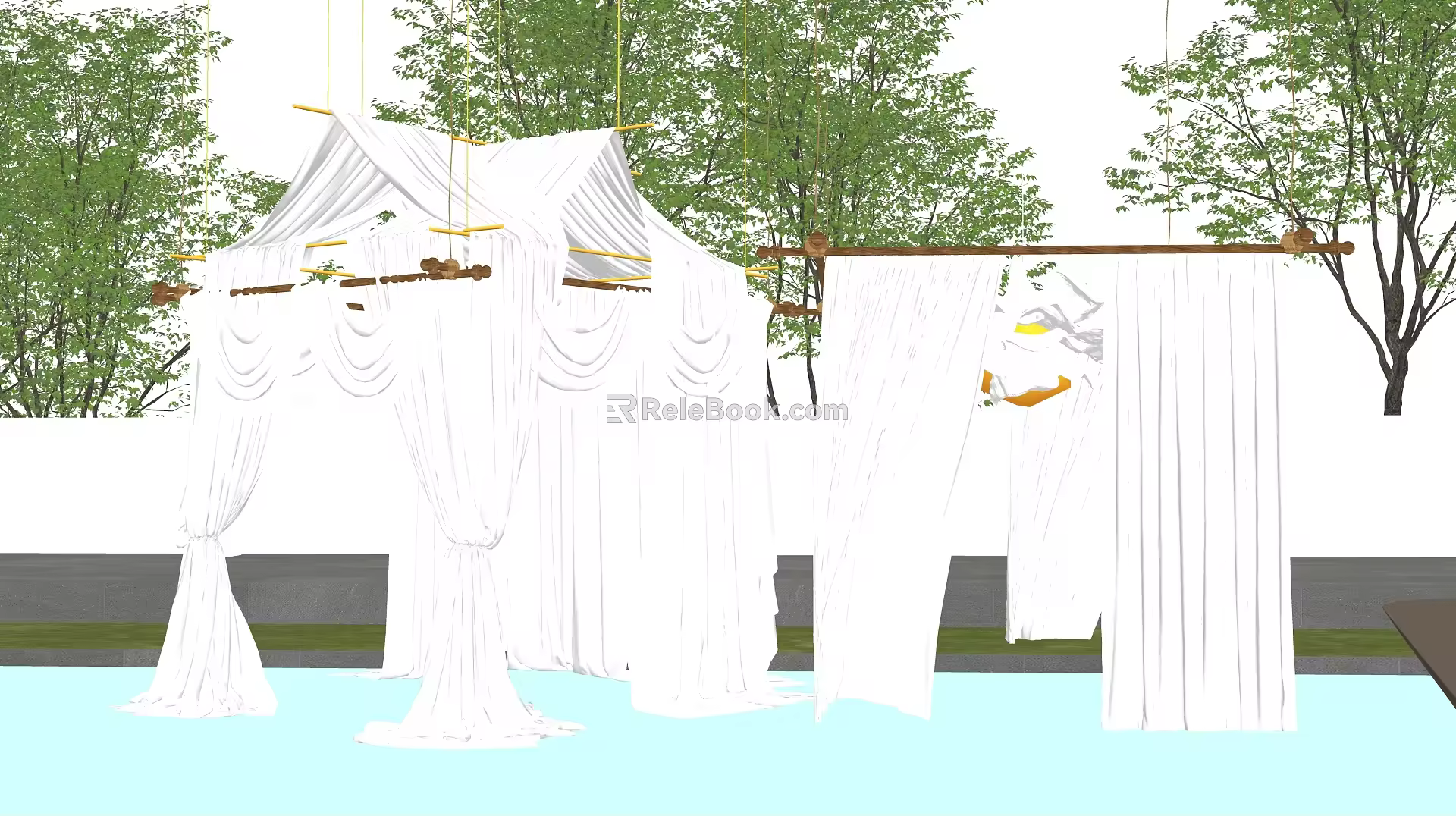Modern curtain screen window curtain screen gauze curtain gauze mosquito net 3d model