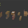 Paper Box Paper Box Folding Paper Box Small Box Container Realistic 3d model