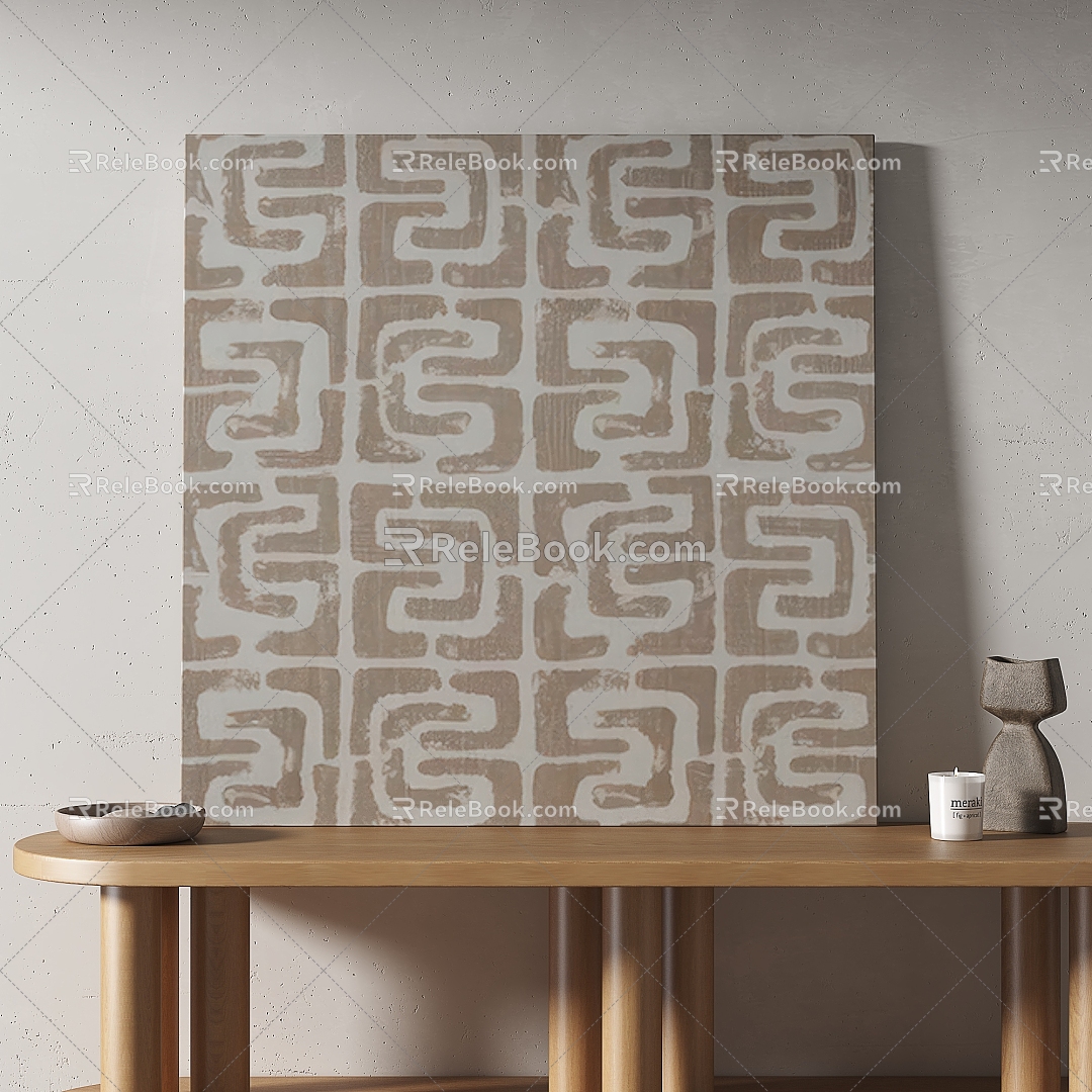 Simple Texture Decorative Painting 3d model