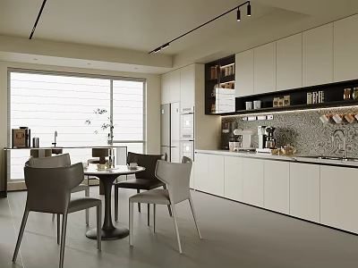 Modern Tea Room Tea Cabinet Coffee Machine Water Dispenser 3d model