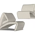 Modern single sofa recliner 3d model