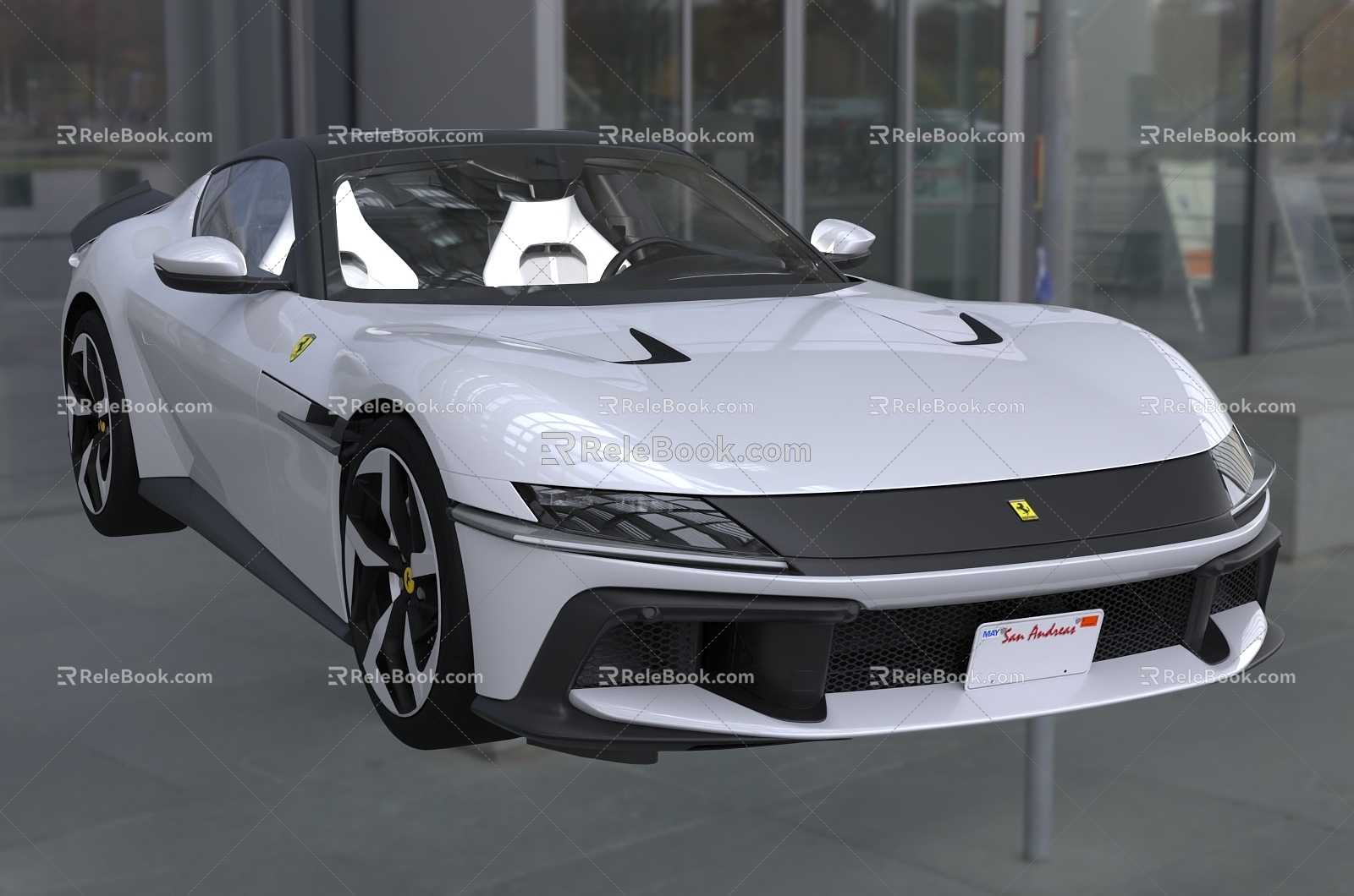 Hyundai Ferrari 12Cilindri Ultra sports car Car Luxury Car with Interior 3d model