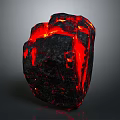space rock meteorite volcanic rock block rock block rock specimen boulder 3d model