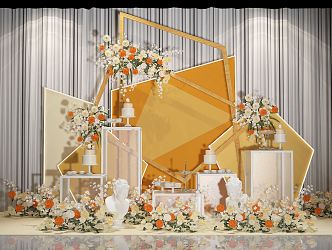 Modern Meichen Wedding Meichen 3d model