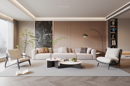 modern living room 3d model