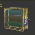 Industrial Ventilation Damper With Square Frame Multiple Blades And Handle