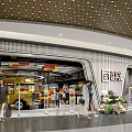 Modern Department Store Entrance With Customers Shopping And Fresh Flower Decorations