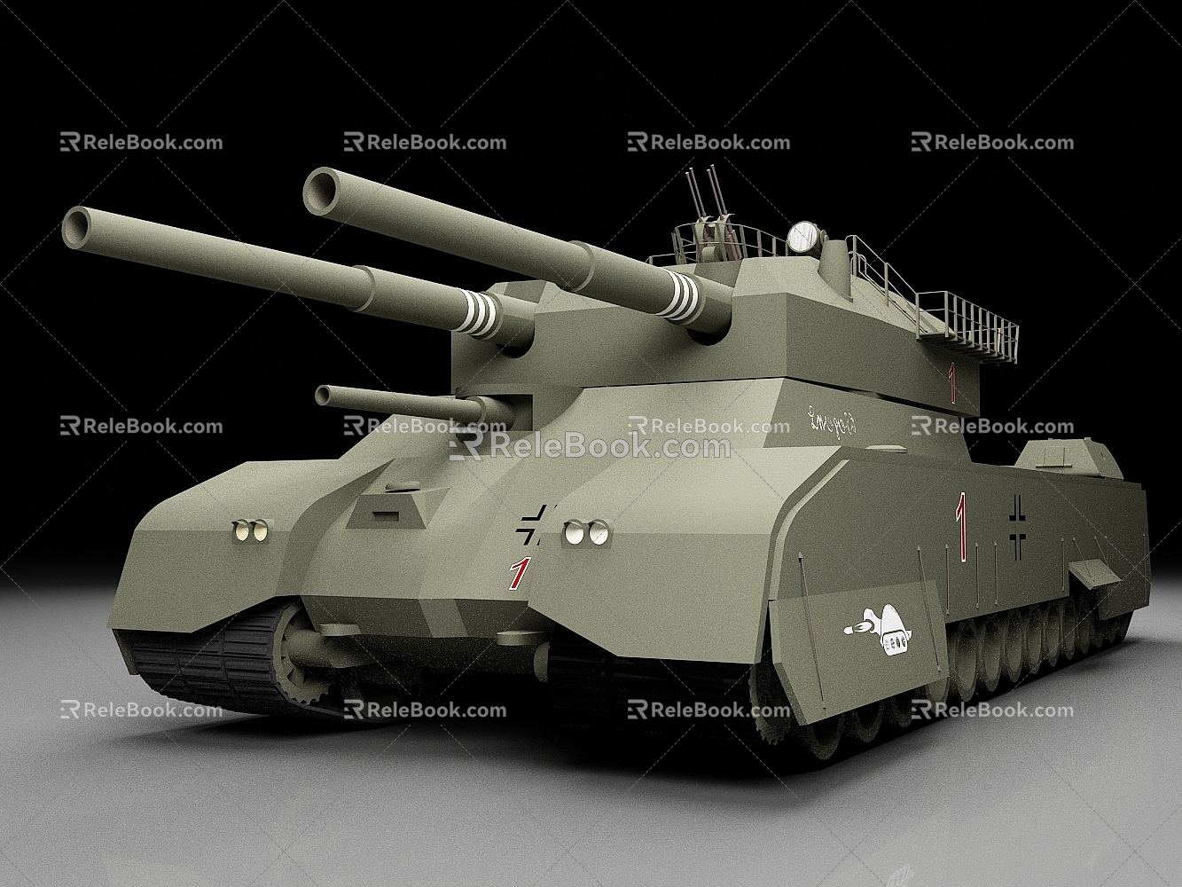 German Tank Super Heavy Tank P1000 World War II Tank 3d model