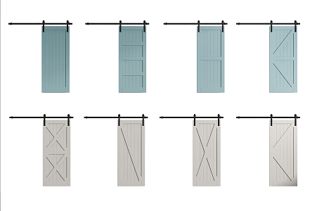 Nordic Barn Door 3d model