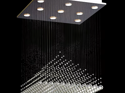 Modern Crystal Chandelier With Hanging Sparkling Crystals And Elegant Design 3d model