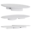 Luxury Irregular Marble Top Dining Tables With Textured Metal Bases For Modern Dining Room Decor