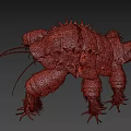Unique Spiny Armored Creature With Thorny Exoskeleton And Multiple Legs