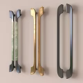 Sleek Modern Cabinet Handles With Black Gold And Marble Inlay Designs For Home Decor