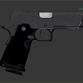 Modern Tactical Pistol Featuring Metal Construction Black Grip And Detailed Design
