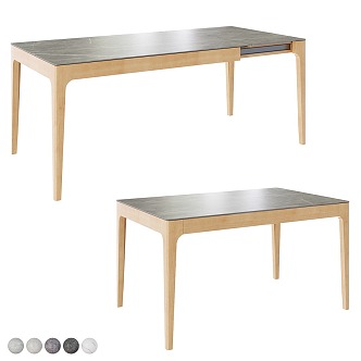 Nordic Simple Dining Table 3d model