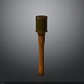Vintage Rusty Hammer Weapon With Wooden Handle And Metal Head Design