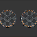 Two Black Cable Reels Equipment With Spool Design For Industrial Use
