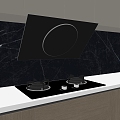 Range Hood Stove Combination Stove Side Range Hood 3d model