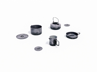 Cooking Kitchen Pot 3d model