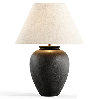 Kave Home Quiet Wind Table Lamp Pottery Pot Table Lamp 3d model