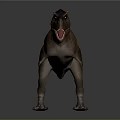 Realistic 3D Render Tyrannosaurus Rex Standing With Open Mouth And Spotted Skin