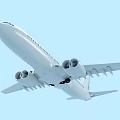 White Modern Passenger Airplane With Twin Engines And Fuselage Windows In Flight