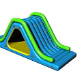Blue Wavy Kids Playground Equipment With Slide Tunnel And Safe Durable Design