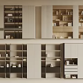 Modern Bookcase Design With Open And Closed Shelves Multiple Compartments And Drawers