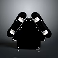 Modern Black Dual Salt And Pepper Grinder Set With Square Base Household Product